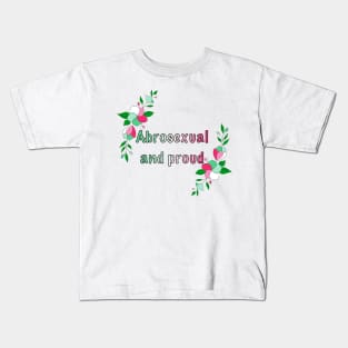 Abrosexual and proud floral design Kids T-Shirt